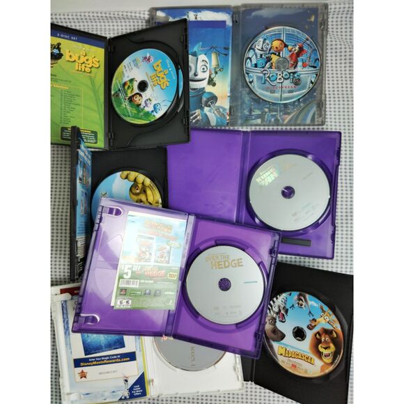 Lot of 7 DreamWorks Kids Animated DVD Shrek Madagascar Kung Fu Panda A Bugs Life - Picture 12 of 14